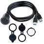 Kework Metal Dual USB 3.0 Ports Mount with Light, 3.3ft 2 Ports USB Male to 2 Ports Female Flush Mount Panel Mount Extension AUX Cable for Car Truck Boat Motorcycle Dashboard (Gray & 3.3ft) Kework Metal Dual USB 3.0 Ports Mount with Light, 3.3ft 2 Ports USB Male to 2 Ports Female Flush Mount Panel Mount Extension AUX Cable for Car Truck Boat Motorcycle Dashboard (Gray & 3.3ft)