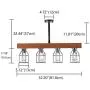 Wellmet Farmhouse Chandelier with Metal Cages, Rustic Chandelier for Dinning Room, 4 Lights Chandeliers Hanging Light for Living Room, Kitchen Island Lighting, Pool Table Light (Brown Smooth) Wellmet Farmhouse Chandelier with Metal Cages, Rustic Chandelier for Dinning Room, 4 Lights Chandeliers Hanging Light for Living Room, Kitchen Island Lighting, Pool Table Light (Brown Smooth)