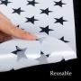 American Flag 50 Star Stencil Template for Painting on Wood, Fabric, Paper, Airbrush, Glass and Wall Art, Reusable Starfield Stencil 6 Pack(3 Sizes)