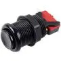 EG STARTS 6X American Style Standard Arcade Buttons Switchable Happ Type 30mm Push Button 3/16'' Terminal for Jamma Mame Kit Parts (Black)