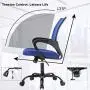 Ergonomic Office Chair Cheap Desk Chair Mesh Computer Chair Back Support Modern Executive Adjustable Chair Task Rolling Swivel Chair for Women, Men(Blue) Ergonomic Office Chair Cheap Desk Chair Mesh Computer Chair Back Support Modern Executive Adjustable Chair Task Rolling Swivel Chair for Women, Men(Blue)