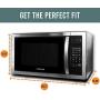Farberware 1.1 Cu. Ft. Stainless Steel Countertop Microwave Oven With 6 Cooking Programs, LED Lighting, 1000 Watts
