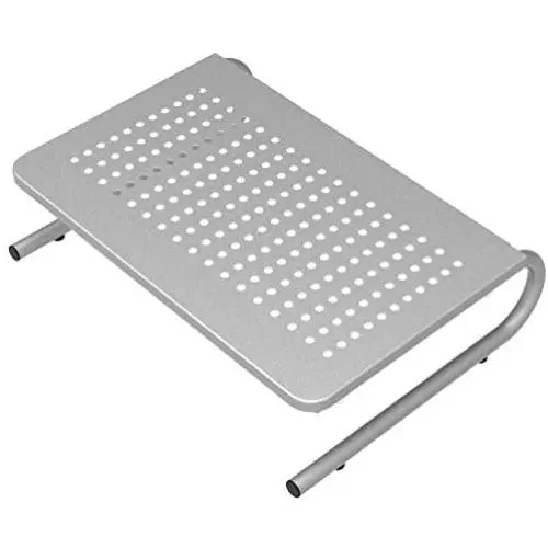 WALI Monitor Stand Riser for Computer, Laptop, Printer, Notebook and All Flat Screen Display with Vented Metal Platform and 4 inches Height Underneath Storage (STT001S), Silver WALI Monitor Stand Riser for Computer, Laptop, Printer, Notebook and All Flat Screen Display with Vented Metal Platform and 4 inches Height Underneath Storage (STT001S), Silver
