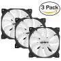 uphere 3-Pack Long Life Computer Case Fan 120mm Cooling Case Fan for Computer Cases Cooling 15LED Red,15R3-3