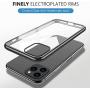 MILPROX iPhone 11 Pro Max Case, Clear Transparent Shockproof Shell [Free Screen Protector] with Electroplated Edge Cover Cases for iPhone 11 Pro Max 6.5 Inch (2019)-Black