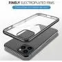 MILPROX iPhone 11 Pro Max Case, Clear Transparent Shockproof Shell [Free Screen Protector] with Electroplated Edge Cover Cases for iPhone 11 Pro Max 6.5 Inch (2019)-Black