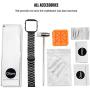 Oitom Metal Bands Compatible with Fitbit Blaze Large,Frame Housing+Stainless Steel Bracelet Replacement Accessory Strap Watch Band for Smart Fitness Watch (Black Steel+Frame)
