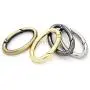 CRAFTMEmore 2PCS 1 1/2 x 3/4 Inches Oval Ring Spring Opening Purse Making Hardware Snap Trigger Clip (Gold)