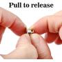 Mudder Locking Pin Keepers Backs, No Tool Required (Silver, 30 Pieces)
