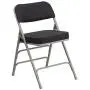 Flash Furniture HERCULES Series Premium Curved Triple Braced & Double Hinged Black Pin-Dot Fabric Metal Folding Chair Flash Furniture HERCULES Series Premium Curved Triple Braced & Double Hinged Black Pin-Dot Fabric Metal Folding Chair