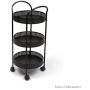 Mind Reader 3 Tier Metal All Purpose Utility Cart with Wheels, Black