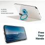 Cell Phone Ring Holder Finger Grip, Allengel 360 Rotation Metal Finger Kickstand Holder for Magnetic Car Mount Compatible with All Smartphone (Ice Blue)