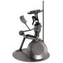 Handmade Auto Part Quixote Reads Cervantes Sculpture (Mexico) Grey Metal