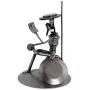 Handmade Auto Part Quixote Reads Cervantes Sculpture (Mexico) Grey Metal Handmade Auto Part Quixote Reads Cervantes Sculpture (Mexico) Grey Metal