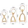 PandaHall Elite 120 Pieces Pinch Clip Bail Clasp Dangle Charm Bead Pendant Connector Findings 6 Styles for Jewelry Making Platinum and Golden