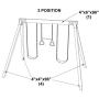 Safe Kidz Deluxe Wooden Swing Set Brackets :: Set of 2 Steel Swing Braces, Set of 4 Playset Hangers, Drill Bit & All of The Hardware & Instructions for Easy Installations