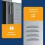 Metal Locker for School Office Gym Metal Storage Locker Cabinet for Employees Students Steel Locker Triple Tier with 3 Door Gray