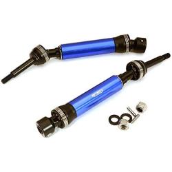 Integy RC Model Hop-ups C28583BLUE XHDv2 Steel Rear Universal Drive Shafts for Traxxas 1/10 Slash 4X4, Stampede 4X4