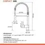 OWOFAN Kitchen Faucets Low Lead Commercial Solid Brass Single Handle Single Lever Pull Down Sprayer Spring Kitchen Sink Faucet, Brushed Nickel OWOFAN Kitchen Faucets Low Lead Commercial Solid Brass Single Handle Single Lever Pull Down Sprayer Spring Kitchen Sink Faucet, Brushed Nickel