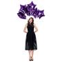 Purple Star Balloons 18 Inch Pack of 6 Premium Foil Star Shaped Balloons for Baby and Bridal Shower Gender Reveal Sweet 16 1st Birthday Party Decorations