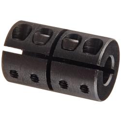 Climax Part ISCC-037-037 Mild Steel, Black Oxide Plating Clamping Coupling, 3/8 inch X 3/8 inch bore, 7/8 inch OD, 1 3/8 inch Length, 6-32 x 3/8 Clamp Screw