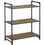 VASAGLE 3-Tier Storage Rack, Customizable Bathroom Kitchen Shelf, Industrial Style Extendable Plant Stand with Adjustable Shelf, 25.1 x 12 x 28.9 Inches, for Living Room, Balcony, Rustic Look UBSC24BX VASAGLE 3-Tier Storage Rack, Customizable Bathroom Kitchen Shelf, Industrial Style Extendable Plant Stand with Adjustable Shelf, 25.1 x 12 x 28.9 Inches, for Living Room, Balcony, Rustic Look UBSC24BX