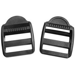 5/8'' 3/4'' 1'' 1-1/4'' 1-1/2'' 2'' Plastic Black Ladder Lock Slider Adjustable Buckle for Backpack Straps Webbing Parts (Webbing Size:1-1/2''(36.5mm) Black)