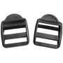 5/8'' 3/4'' 1'' 1-1/4'' 1-1/2'' 2'' Plastic Black Ladder Lock Slider Adjustable Buckle for Backpack Straps Webbing Parts (Webbing Size:1-1/2''(36.5mm) Black)