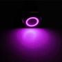 ESUPPORT 22mm 12V 5A Car Purple LED Light Angel Eye Metal Push Button Switch ON OFF Socket Plug Latching Black Shell