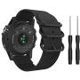 MoKo Band Compatible with Garmin Fenix 3, Fine Woven Nylon Adjustable Replacement Strap Fit Fenix 6X/Fenix 6X Pro/Fenix 3/Fenix 3 HR/Fenix 5X/5X Plus/D2 Delta PX/Descent mk1, Double Buckle Ring, Black