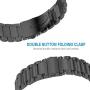 Shangpule Compatible for Fitbit Charge 3 / Fitbit Charge 4 / Fitbit Charge 3 SE Bands, Stainless Steel Metal Replacement Strap Wrist Band Compatible for Charge 3 Fitness Tracker Large Small (Black)