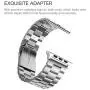 Fintie Band Compatible with Apple Watch 44mm 42mm Series 6/5/4/3/2/1/SE, Premium Stainless Steel Metal Replacement Wrist Strap Bracelet Compatible with All Versions 44mm 42mm Apple Watch, Silver