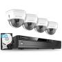 Amcrest 4K 8CH Security Camera System w/ 4K (8MP) NVR, (4) x 4K (8-Megapixel) IP67 Weatherproof Metal Dome POE IP Cameras (3840x2160),Pre-Installed 2TB Hard Drive, NV4108E-HS-IP8M-2493EW4-2TB (White)