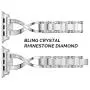 Yolovie Stainless Steel Band Compatible for Apple Watch Bands 42mm 44mm Women Rhinestone Bling Wristband Metal Bracelet Sport Strap with Removal Links for iWatch Series 5 4 3 2 1 - Silver