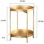 Gold Round End Side Table,Metal Tray Accent Table,Modern Bedside Table for Small Spaces Gold Round End Side Table,Metal Tray Accent Table,Modern Bedside Table for Small Spaces