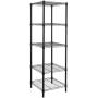HollyHOME 5 Shelves Adjustable Steel Wire Shelving Rack in Small Space or Room Corner, Metal Heavy Duty Storage Shelf, Utility Rack, Bathroom Storage Tower Kitchen Shelving, Thicken Tube, Black HollyHOME 5 Shelves Adjustable Steel Wire Shelving Rack in Small Space or Room Corner, Metal Heavy Duty Storage Shelf, Utility Rack, Bathroom Storage Tower Kitchen Shelving, Thicken Tube, Black