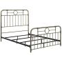 Walker Edison Vintage Metal Iron Pipe Queen Size Bed Headboard Bedroom