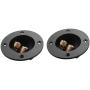 PIXNOR DIY Home Car Stereo Screw Cup Connectors Subwoofer Plugs 2-Way Speaker Box Terminal Binding Post, Pack of 2 (Black)