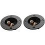 PIXNOR DIY Home Car Stereo Screw Cup Connectors Subwoofer Plugs 2-Way Speaker Box Terminal Binding Post, Pack of 2 (Black)