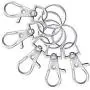 Livder 200 Pieces Metal Swivel Lanyard Snap Clasps and Split Key Rings Keychain for Jewelry Making Livder 200 Pieces Metal Swivel Lanyard Snap Clasps and Split Key Rings Keychain for Jewelry Making