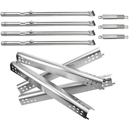 Utheer Grill Parts for Char-Broil Performance 475 4 Burner 463347017, 463361017, 463673017, 463376018P2 Gas Grills, Included Grill Burner Tube, Heat Plate Shield, Adjustable Crossover Tubes