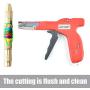 ACTCRH ACT-CT11N Cable Tie Gun for Wire Harness and Cable Bundle, Fastening and Cutting Plastic Nylon Cable Ties, Red