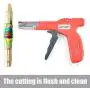 ACTCRH ACT-CT11N Cable Tie Gun for Wire Harness and Cable Bundle, Fastening and Cutting Plastic Nylon Cable Ties, Red