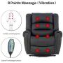 Mecor Lift Chair Power Lift Recliner for Elderly w/Dual Motor PU Leather Lay Flat Sleeper Recliner with Massage/Heat/Vibration/Remote Control for Living Room