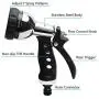M PLUS Garden Hose Nozzle Spray Nozzle Heavy Duty Metal Pistol Grip Rear Trigger Quick Connector 7 Patterns for Plant Watering Car Washing Pets Cleaning and Other Tasks M PLUS Garden Hose Nozzle Spray Nozzle Heavy Duty Metal Pistol Grip Rear Trigger Quick Connector 7 Patterns for Plant Watering Car Washing Pets Cleaning and Other Tasks