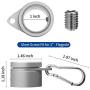 4 Pieces Flag Pole Rings Aluminum Alloy Mounting Rings 360 Degree Rotating Flagpole Anti Wrap Flag Pole with Clip Hook for 1 Inch Diameter Flag Pole (Silver)