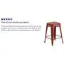 Flash Furniture Commercial Grade 24'' High Backless Distressed Kelly Red Metal Indoor-Outdoor Counter Height Stool Flash Furniture Commercial Grade 24'' High Backless Distressed Kelly Red Metal Indoor-Outdoor Counter Height Stool