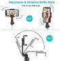 Selfie Stick, Extendable Selfie Stick Tripod with Detachable Wireless Remote and Tripod Stand Selfie Stick Compatible with All Cell Phone, Compact Size & Lightweight