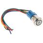 ESUPPORT 12V Car Vehicle Blue LED Light Headlight Push Button Metal Toggle Switch Socket Plug 19mm
