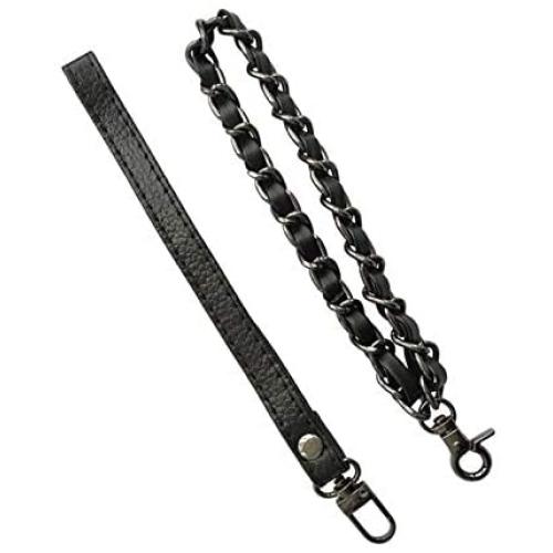 Beaulegan Purse Wrist Straps - Genuine Leather - Replacement for Clutch Pouch, Set of 2 PCS Black